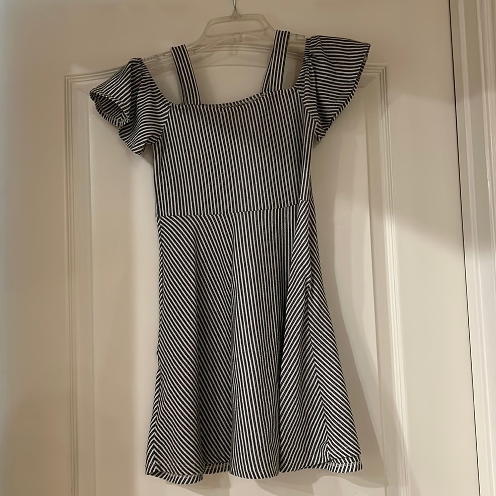 black and white striped dress from Zara kids size 9
